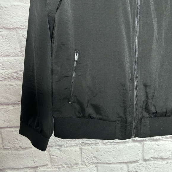 SUNG Alfred Sung Black Satin Bomber Style Jacket - Picture 7 of 12